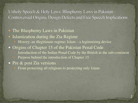 Blasphemy Religion History And Law In Pakistan Ppt Download