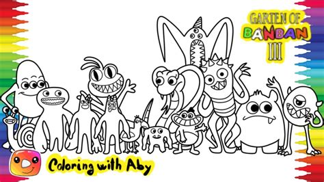 Garten Of BanBan 4 NEW Coloring Pages Color All Monsters Full