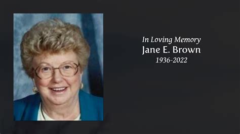 Jane E Brown Tribute Video