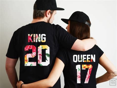 King And Queen Shirts Couple T Shirt Couple Tees King Queen Etsy