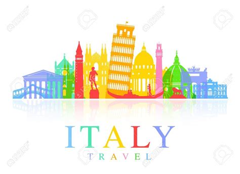 Italy Travel Landmarks Vector And Illustration Italy Illustration D