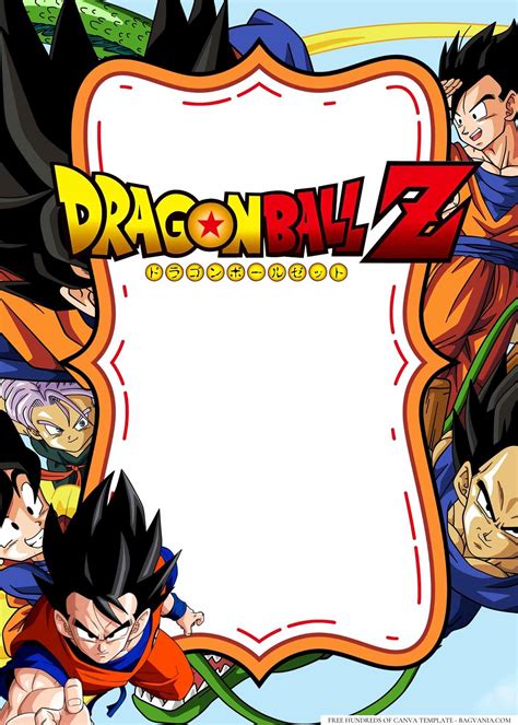 Dragon Ball Z Birthday Invitation Templates