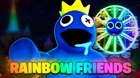 Download Rainbow Friends Blue Character Crown Ferris Wheel Wallpaper