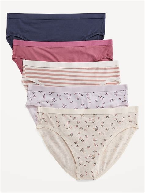 Old Navy High Waisted Supima Cotton Bikini Underwear Pack For Women