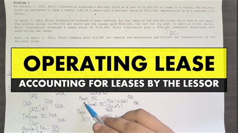 Intermediate Accounting Lessor S Accounting Operating Lease Youtube