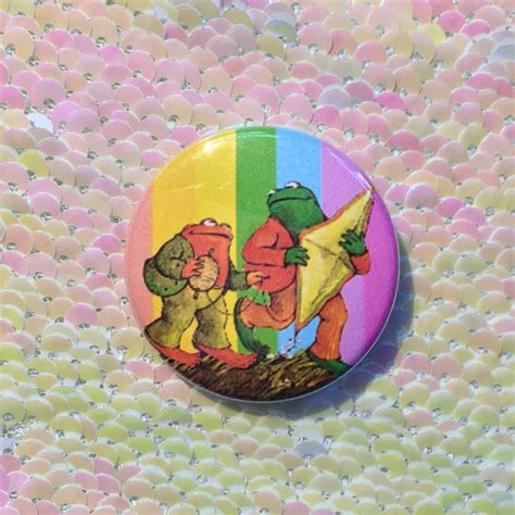 Frog And Toad Gay Pride Button Etsy