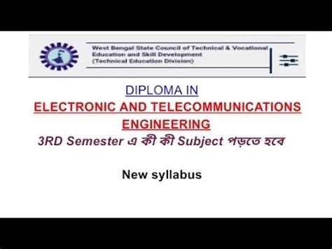 Diploma In Electronics Tele Communication Engineering 3rd Sam