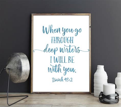 When You Go Through Deep Waters Ill Be With Youisaiah 432bible