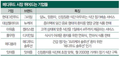 환자식 No맞춤형 건강 식단 ‘메디푸드를 아십니까 스페셜리포트 매일경제