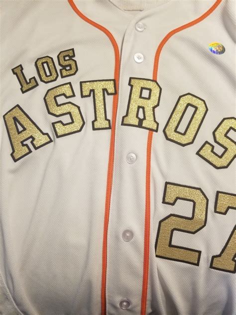 Los Houston Astros Gold Jersey Number Lettering Kit Championship