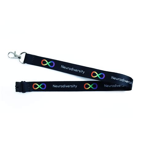 Neurodiversity Awareness Lanyard Autism Adhd Double Infinity Dyslexia Tourettes Epilepsy Unisex