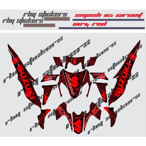 Decals Sticker Motorcycle Decals For Suzuki Smash 115004circuit Red