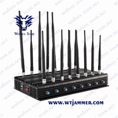 Desktop 14 Frequency GSM 2g 3G 4G 5g Mobile Cell Phone Signal Jammer