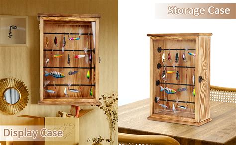 Amazon Ibnotuiy Fishing Lures Storage Display Case Wall Cabinet