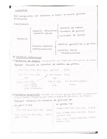 Isomeria Explicacion Y EJERCICIOS RESUELTOS Pdf