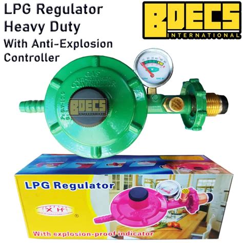 Lpg Regulator With Gauge And Safety Device Anti Explosion Push Button