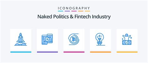 Naked Politics And Fintech Industry Blue 5 Icon Pack Including Idea