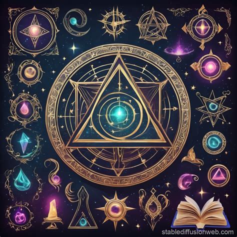 Mystic Book Signs Of Magic Stable Diffusion Online