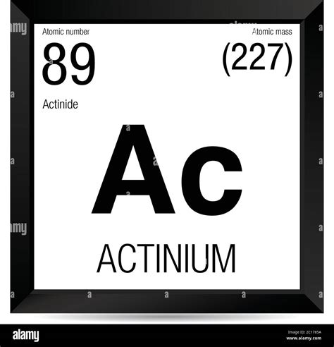 Symbole Actinium L Ment Num Ro Du Tableau P Riodique Des L Ments