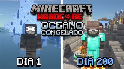 SOBREVIVÍ 200 Días en un OCEANO CONGELADO en Minecraft HARDCORE Esto