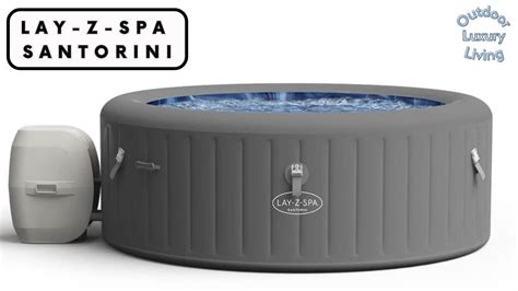 Lay Z Spa Santorini HydroJet Pro Best Hot Tub Deals Outdoor Luxury