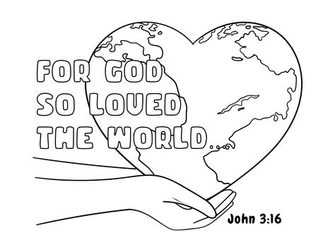 Coloring Page With John 3 16 10 Free Pdf Printables Printablee