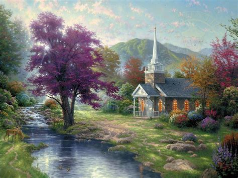 Streams of Living Water, by Thomas Kinkade - Village Gallery