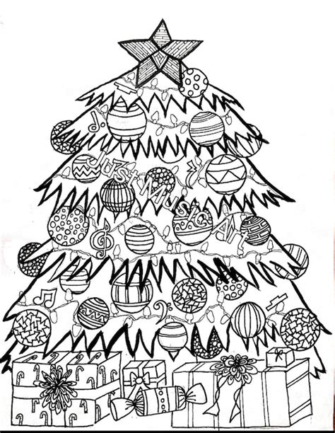 Christmas Tree Coloring Page Instant Download | Etsy