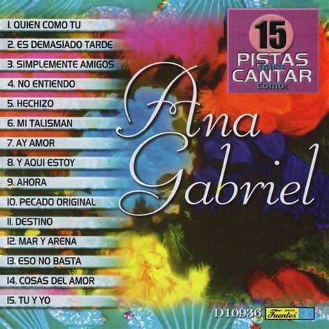 Pistas Para Cantar Como Originalmente Realizado Por Ana Gabriel