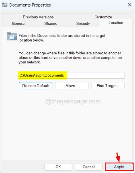 How To Restore Default Location Of Documents Folder In Windows