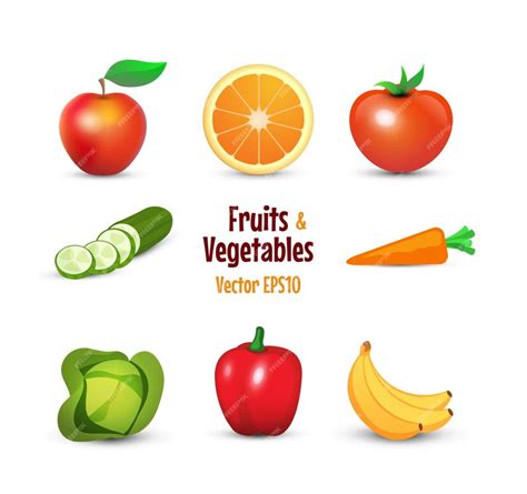 Premium Vector Set Of Fruit Icons