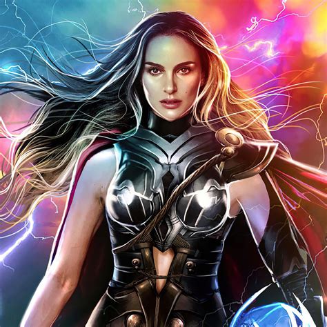 1024x1024 Natalie Portman Lady Thor 4k 1024x1024 Resolution HD 4k ...