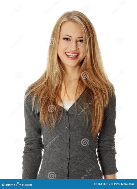 Attraktive Junge Blonde Frau Stockbild Bild Von Haar Frech 16416217