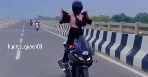 Girl Rider Gets Into Trouble For Performing Stunts Rs 30 000 Fine