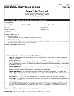 Fillable Online Whitman College Telework Agreement Fax Email Print