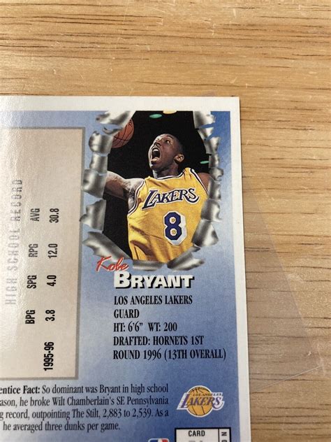 1996 Topps Finest Kobe Bryant APPRENTICES Bronze Common Rookie Card