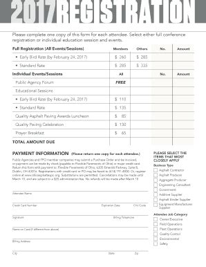 Fillable Online Please Complete One Copy Of This Form For Each Attendee