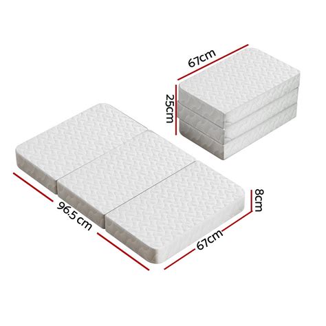 Giselle Bedding Foldable Mattress Folding Foam Cot Bed White