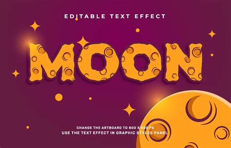 Moon Text Effect 11545747 Vector Art At Vecteezy