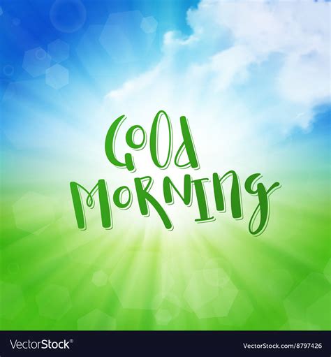 Good Morning Royalty Free Vector Image Vectorstock