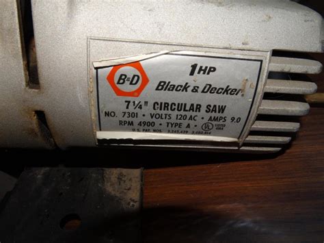 Lot Vintage Black And Decker 7 14 Circular Saw