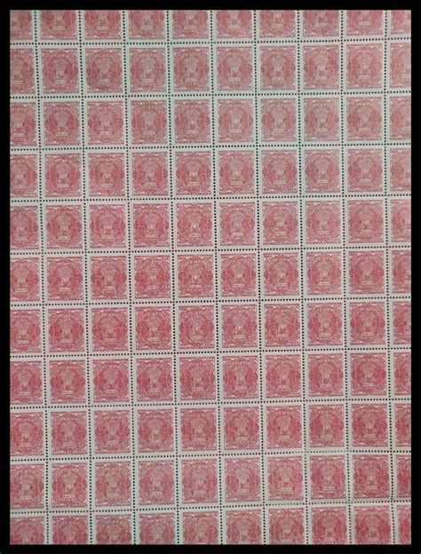 Paper Revenue Stamps Red 100 Paisa 100 P 1 Rupee Revenue Stamps