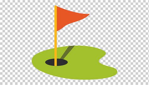 Ilustración de flaglet rojo y amarillo emoji golf bandera deporte