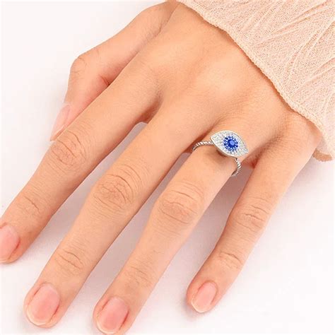 Drive Away Your Anxiety Evil Eye Fidget Ring Helloice Jewelry