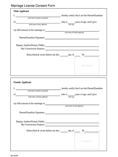 Marriage Consent Form For Applicants 17 Years Of Age Fill Out And Sign Printable Pdf Template