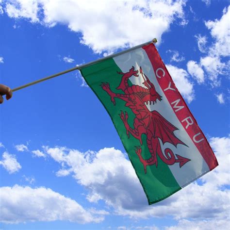 Wales Cymru Hand Waving Flag | Hand Held Flags | The Flag Shop