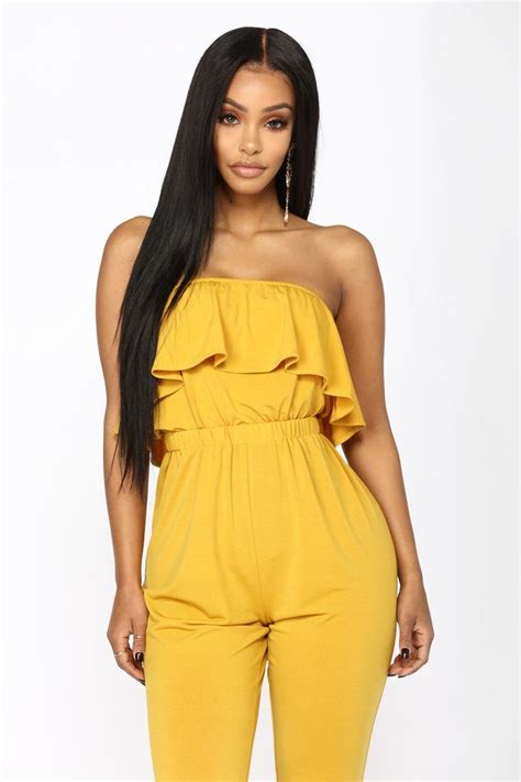 No Pressure Crop Jumpsuit Mustard Jumpsuit Jumpsuit Romper Jumpsuits For Women