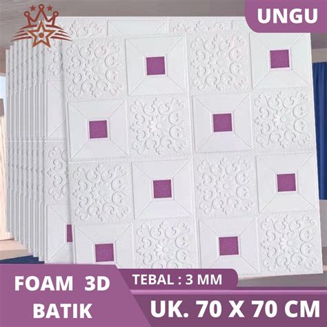 Jual WALLPAPER FOAM STIKER FOAM 3D MOTIF BATIK 3mm Uk 70cm X 70cm