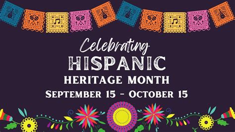 Hispanic Heritage Month September 15 October 15