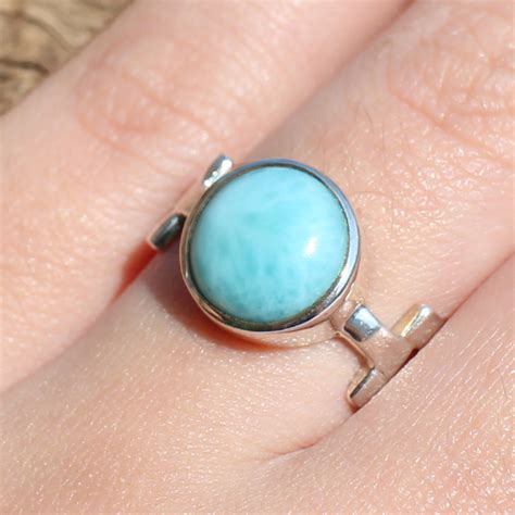 Larimar Edelstein Ring